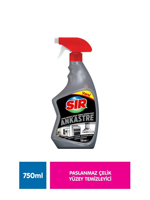 Ankastre çelik yüzey temizleyici sprey 750ml