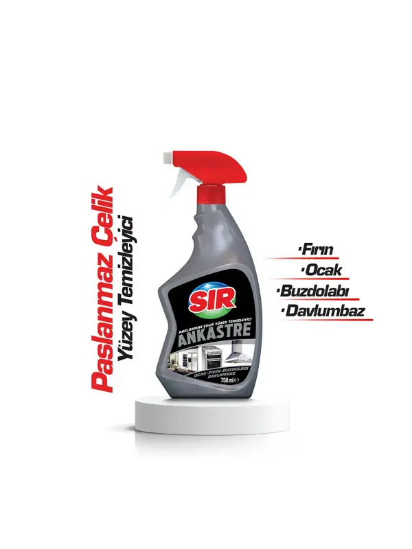 Ankastre çelik yüzey temizleyici sprey 750ml