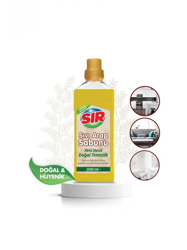 Sıvı Arap Sabunu Tüm Yüzeylerde Doğal Temizlik 1000 ML