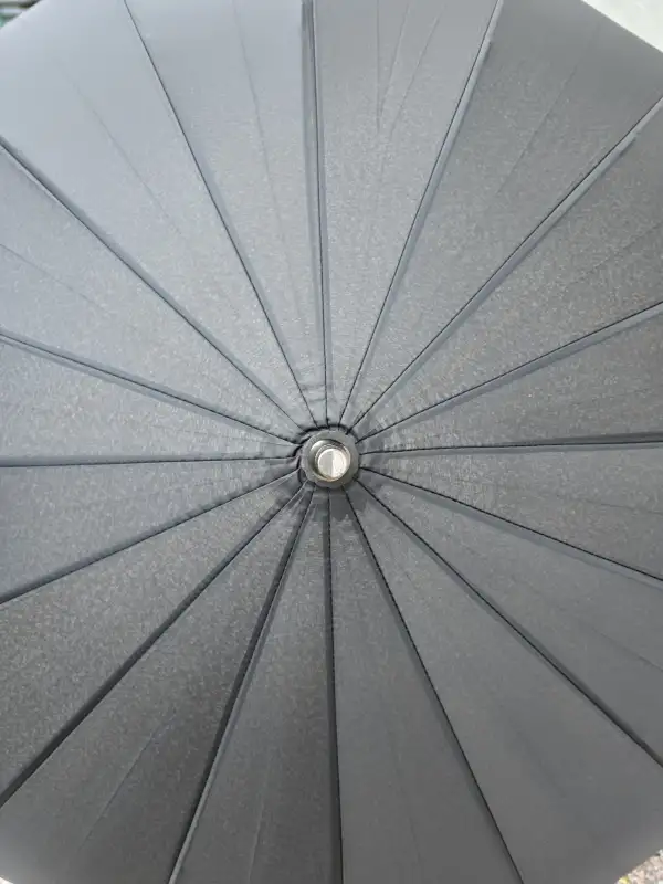 Siyah Fiber Baston Rüzgarda Kırılmayan Şemsiye 16 Telli Çap 130cm