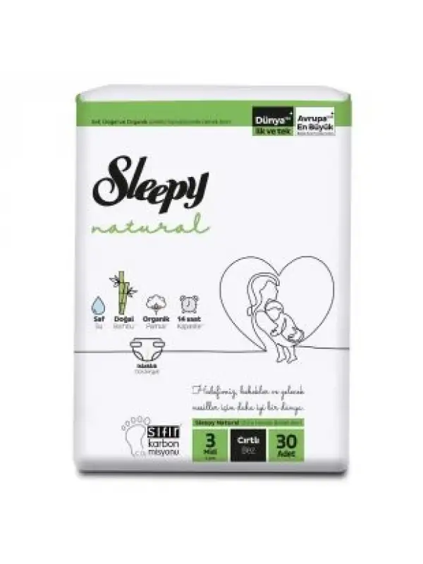 Sleepy Natural No:3 Midi 30 Adet Bebek Bezi
