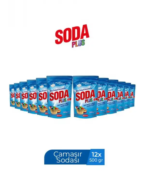 Koruma Soda Plus Optik Etkili El ve Matik Çamaşır Sodası (500 g × 12 adet) Yerli