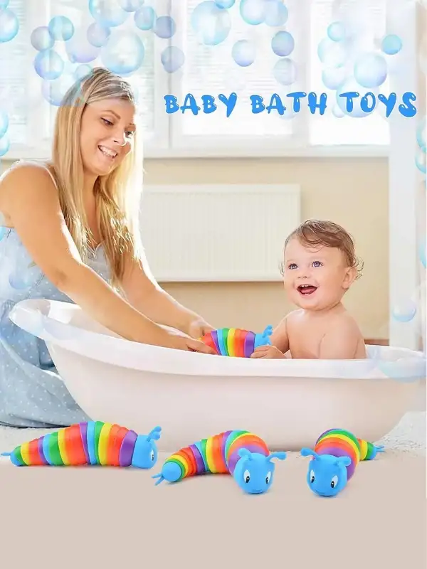 Söktak Eğlenceli, Stres ve Anksiyete giderici Montessori Tırtıl Oyuncağı Renkli