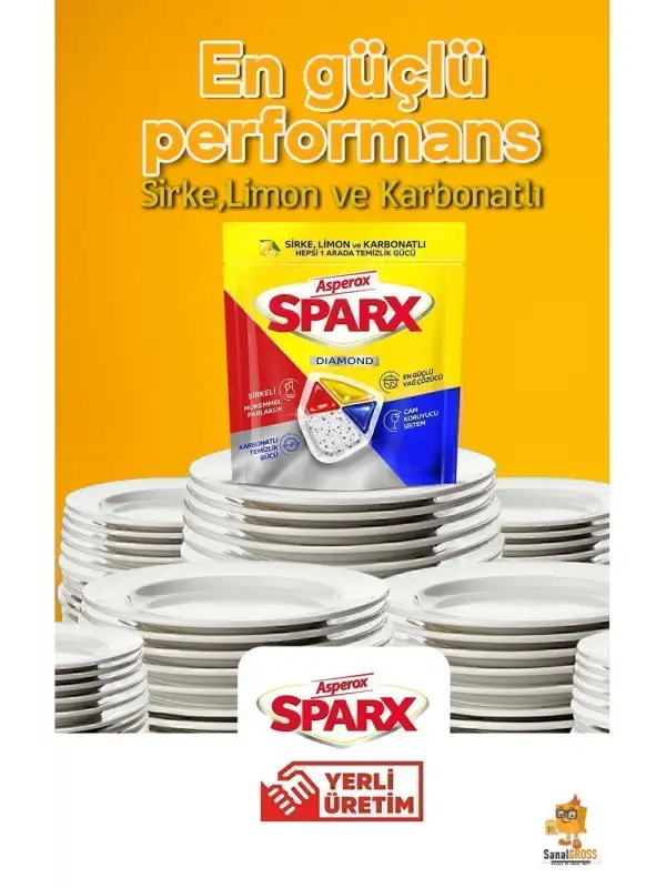 Sparx Bulaşık Makinesi Kapsülü 30lu x 2 Paket (60 Yıkama)