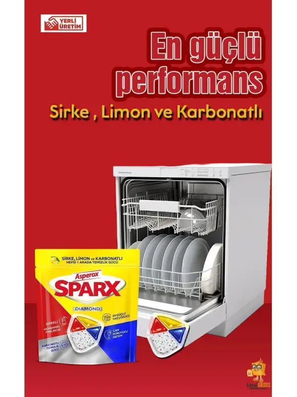 Sparx Bulaşık Makinesi Kapsülü 30lu x 2 Paket (60 Yıkama)