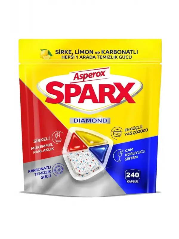SparX Diamond Bulaşık Makinesi Kapsülü 240lı Yerli ve Milli