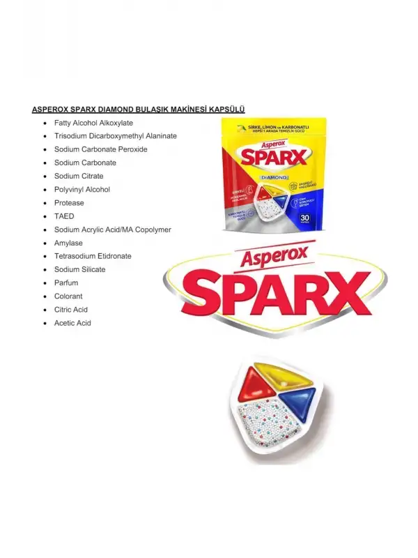 SparX Diamond Bulaşık Makinesi Kapsülü 240lı Yerli ve Milli