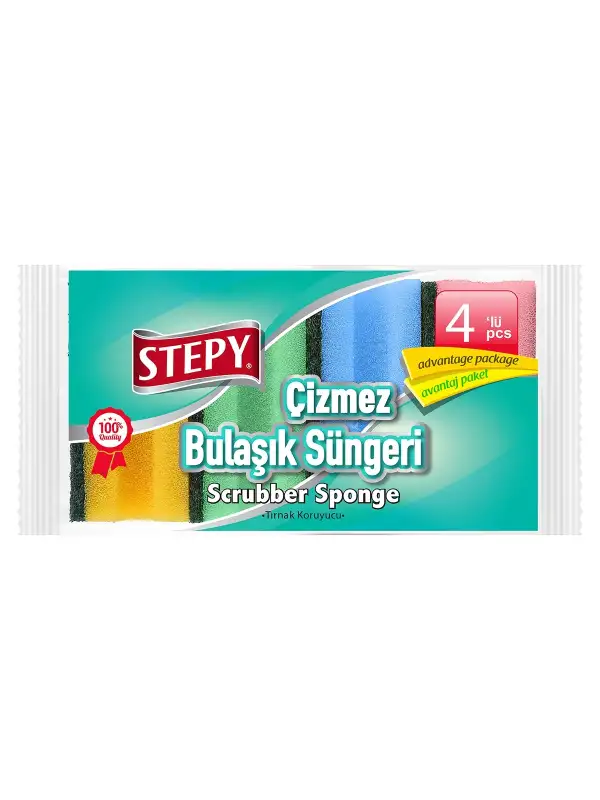Çizmez Bulaşık Süngeri 4lü Paket