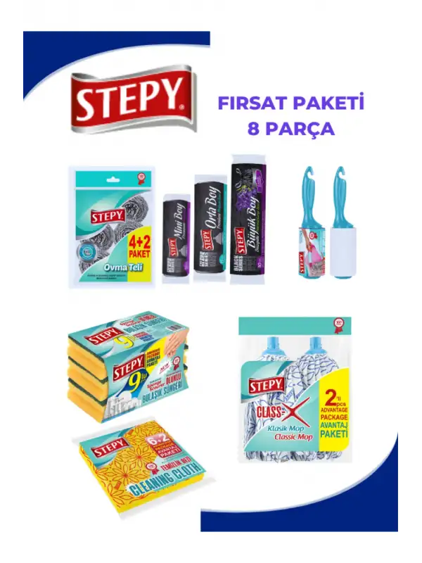 Temizlik Seti 8 Parça Fırsat Paketi
