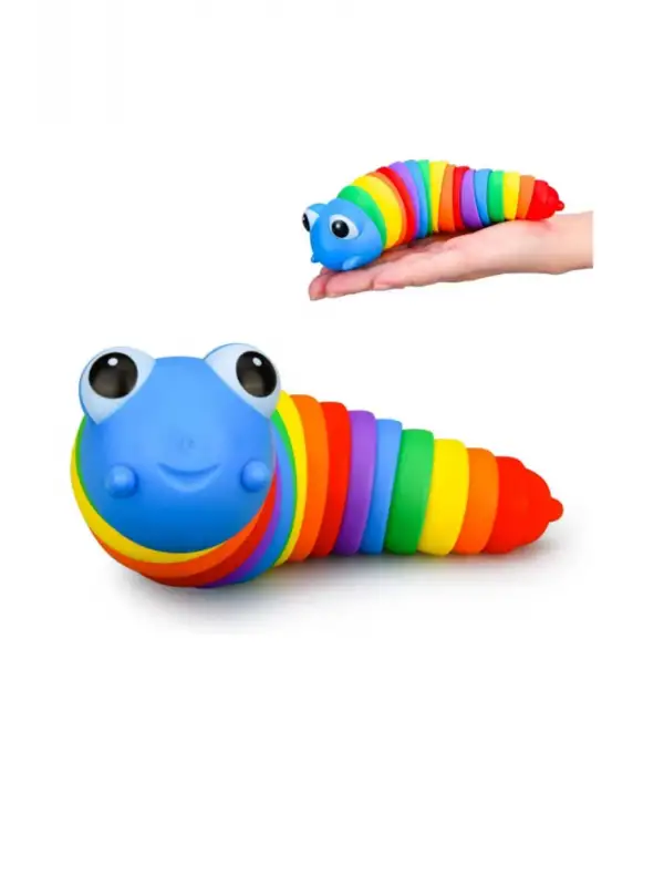 Stres Giderici Tırtıl - Sök Tak Eğlenceli, Stres ve Anksiyete giderici Tırtıl Oyuncağı Renkli