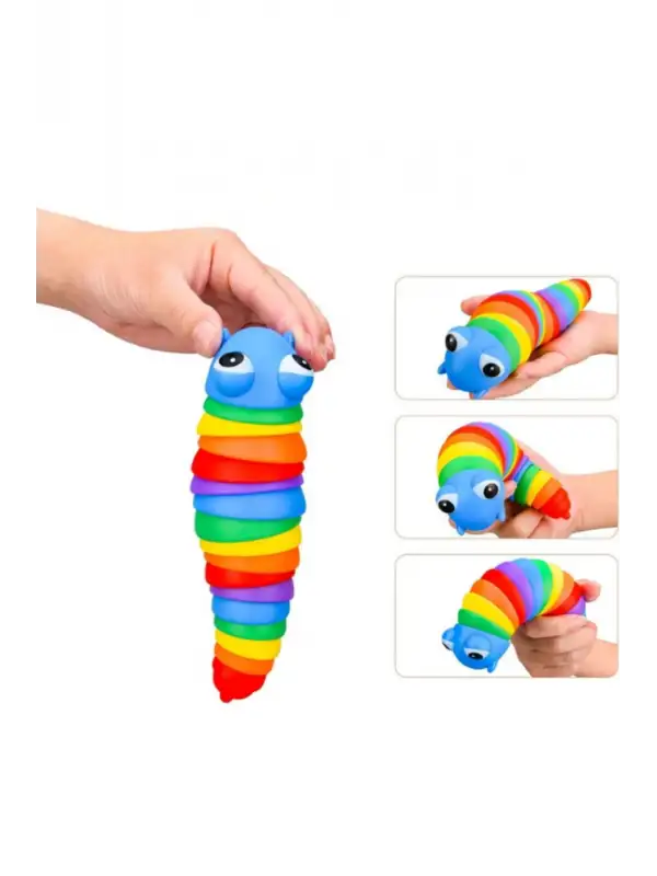 Stres Giderici Tırtıl - Sök Tak Eğlenceli, Stres ve Anksiyete giderici Tırtıl Oyuncağı Renkli