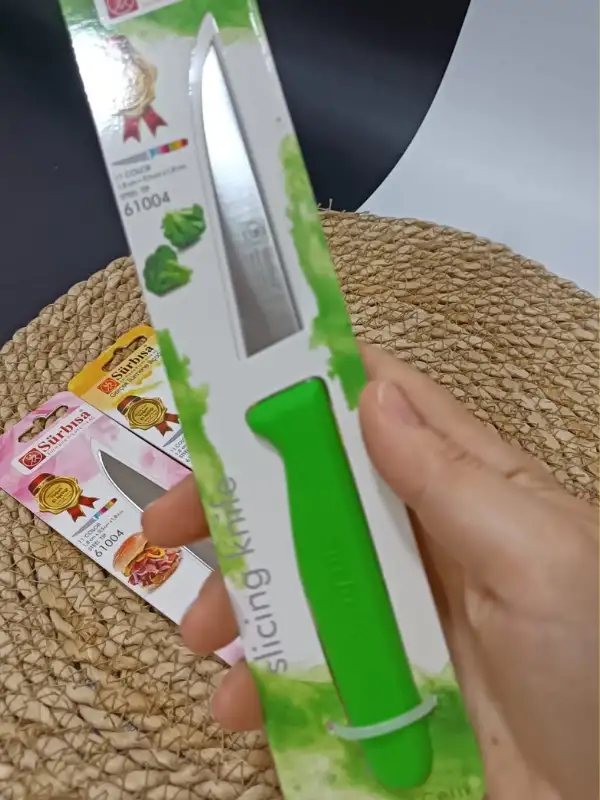 Sürbisa 3lü Set 61004 Sebze Bıçağı Pembe Sarı Yeşil