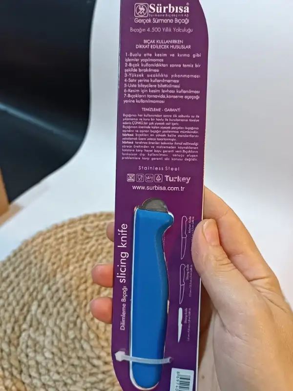 Sürbisa 61004 Sebze Bıçağı Koyu Mavi Lz 1 Koli (12 adet Tırtıklı )