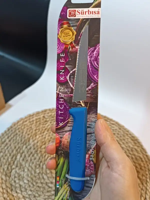 Sürbisa 61004 Sebze Bıçağı Koyu Mavi Lz 1 Koli (12 adet Tırtıklı )