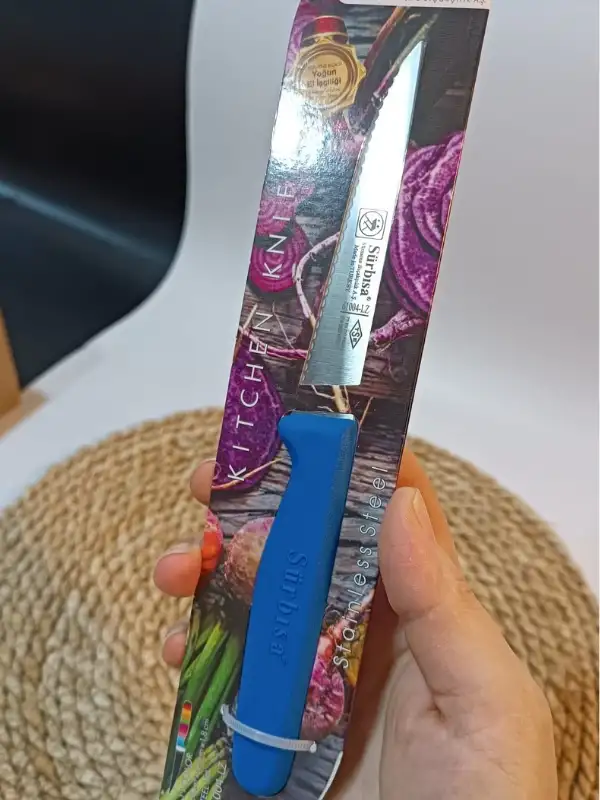 Sürbisa 61004 Sebze Bıçağı Koyu Mavi Lz 1 Koli (12 adet Tırtıklı )