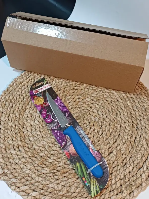 Sürbisa 61004 Sebze Bıçağı Koyu Mavi Lz 1 Koli (12 adet Tırtıklı )