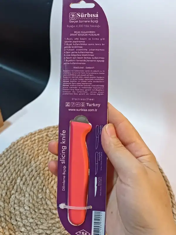 Sürbisa 61004 Sebze Bıçağı Narçiceği Lz1 Koli (12 adet Tırtıklı )