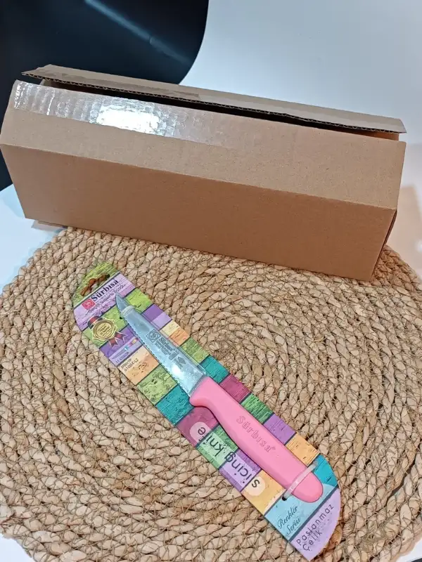 Sürbisa 61004 Sebze Bıçağı Pembe Lz1 Koli (12 adet Tırtıklı )