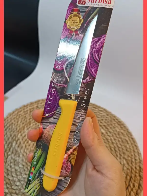 Sürbisa 61004 Sebze Bıçağı Sarı Lz1 Koli (12 adet Tırtıklı )