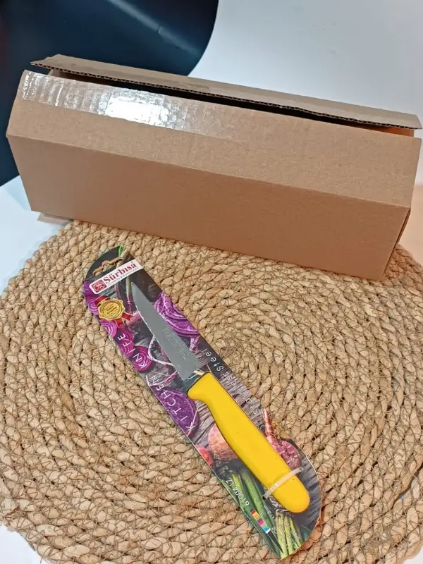 Sürbisa 61004 Sebze Bıçağı Sarı Lz1 Koli (12 adet Tırtıklı )
