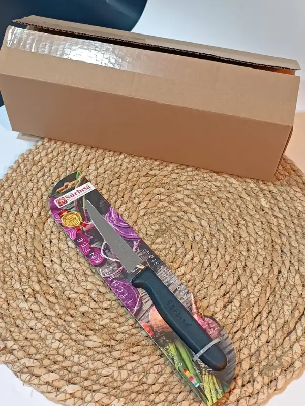 Sürbisa 61004 Sebze Bıçağı Siyah Lz1 Koli (12 adet Tırtıklı )