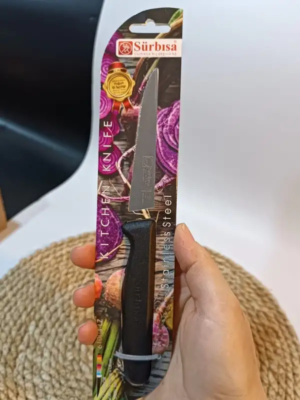 Sürbisa 61004 Sebze Bıçağı Siyah Lz1 Koli (12 adet Tırtıklı )