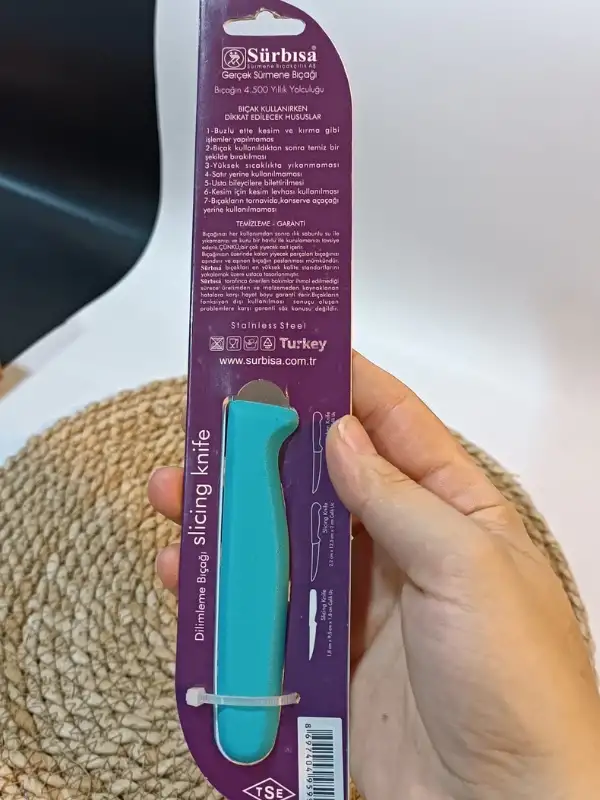 Sürbisa 61004 Sebze Bıçağı Turkuaz Lz1 Koli (12 adet Tırtıklı )