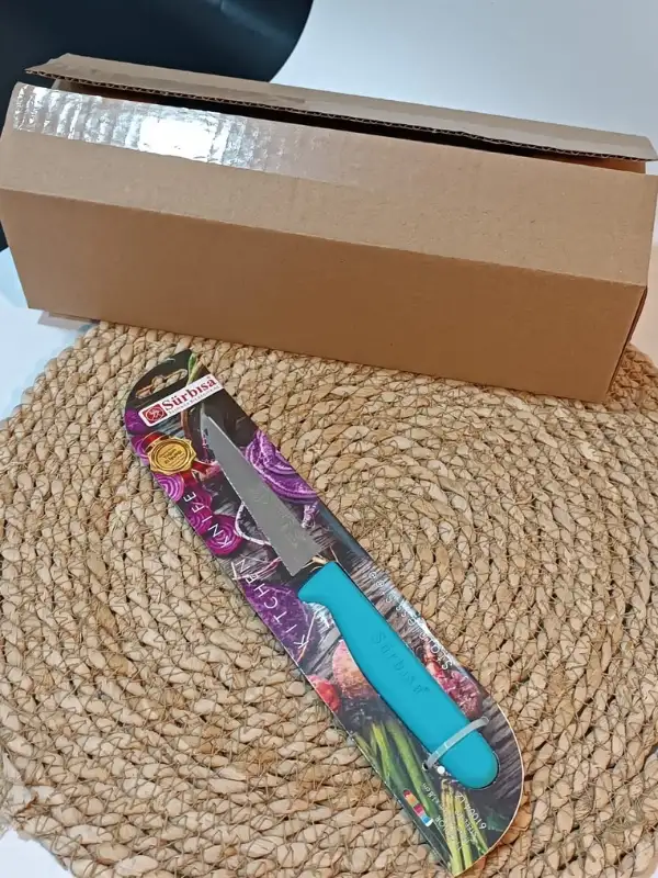 Sürbisa 61004 Sebze Bıçağı Turkuaz Lz1 Koli (12 adet Tırtıklı )