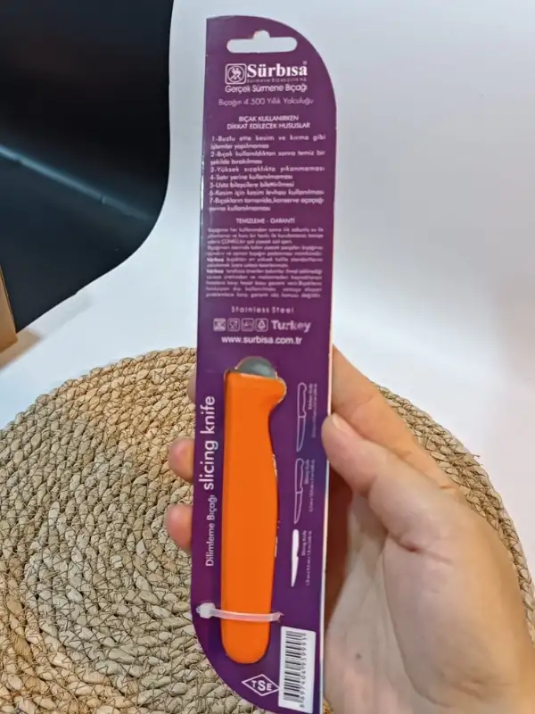 Sürbisa 61004 Sebze Bıçağı Turuncu Lz1 Koli (12 adet Tırtıklı )