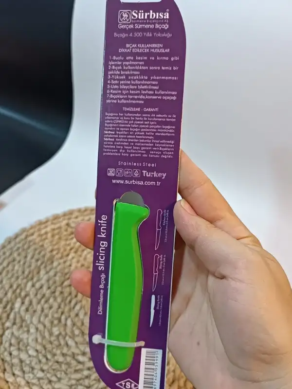 Sürbisa 61004 Sebze Bıçağı Yeşil Lz1 Koli (12 adet Tırtıklı )