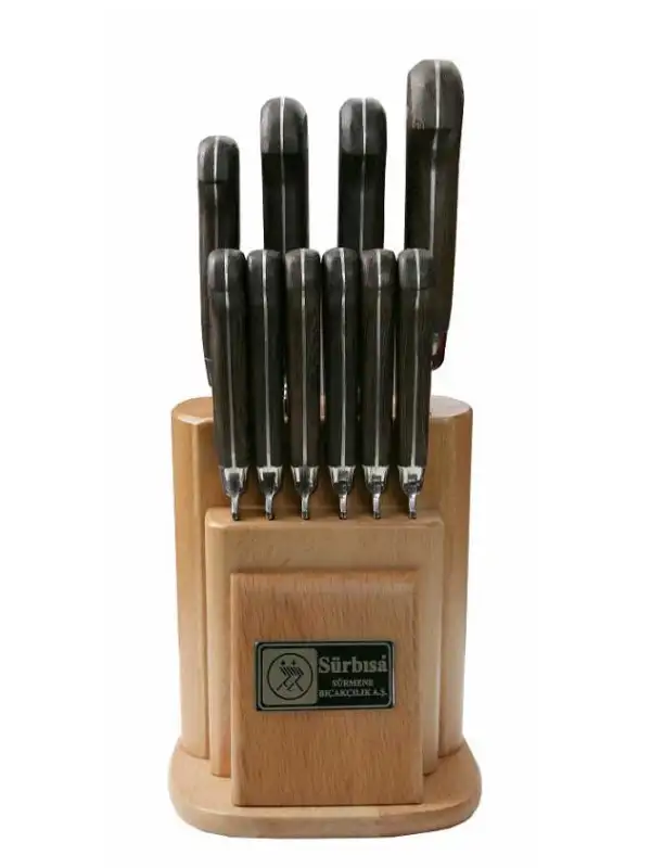 Sürbisa 61500-YM-N Naturel Ahşaplı Mutfak Seti Pimli Sap