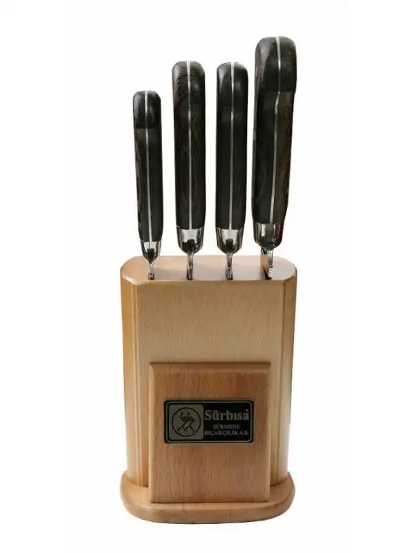 Sürbisa 61502-YM-N Naturel Ahşaplı Mutfak Seti Pimli Sap