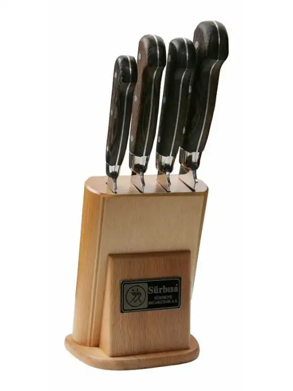 Sürbisa 61502-YM-N Naturel Ahşaplı Mutfak Seti Pimli Sap