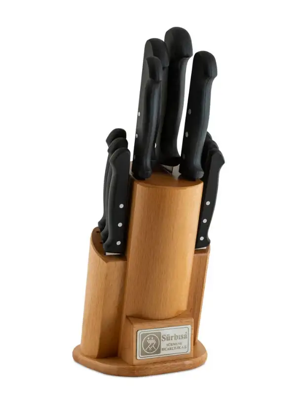 Sürbisa 61504-N Naturel Ahşaplı Mutfak Seti Pimli Sap