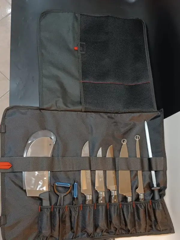 Sürbisa Büyük Boy Profesyonel Bıçak Taşıma Çantası – 12 Bölmeli, 59x46 cm