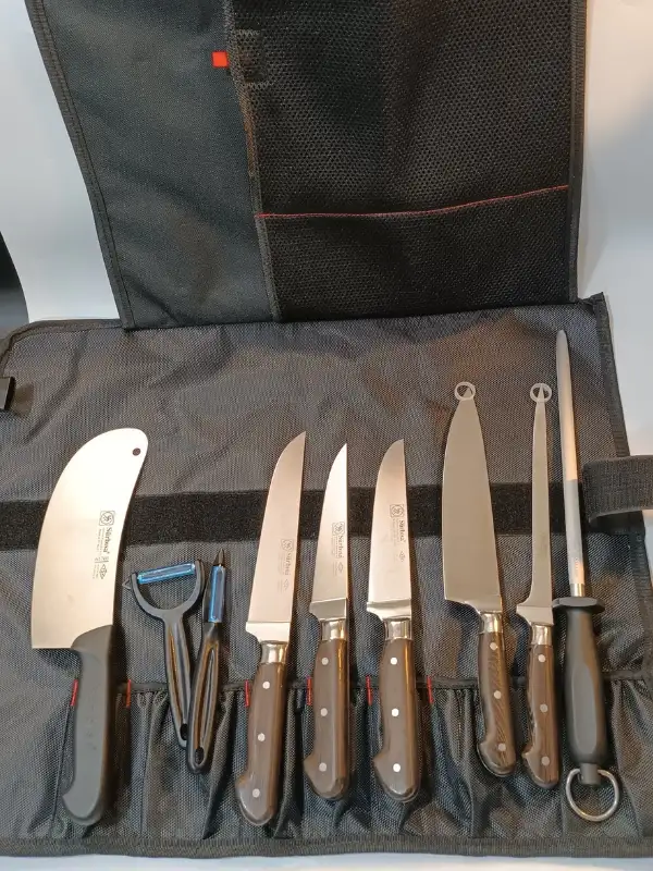 Sürbisa Çantalı Aşçı Gastronomi Handmade Bıçak Seti 9lu Set