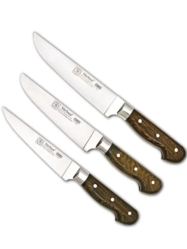 Sürbisa Kasap Seti (3lü Pimli Ahşap) 61010ym-011ym-020ym