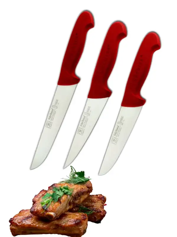 Sürbisa Kasap Seti (3lü Pimsiz Kırmızı) 61110-111-130