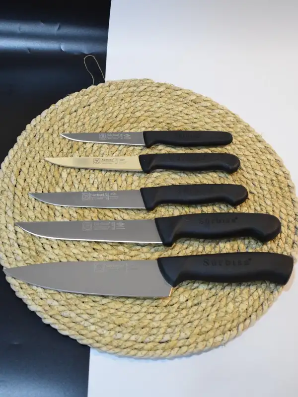 Sürbisa Siyah Sürmene Şef Bıçak Seti 5 Parça