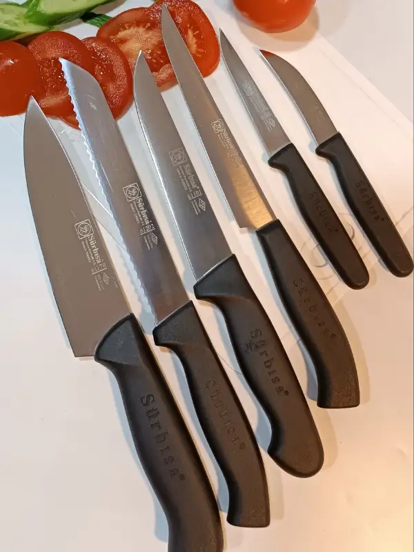 Sürbisa Sürmene Sürbısa 61170 / 202 Şef Bıçak Seti Siyah