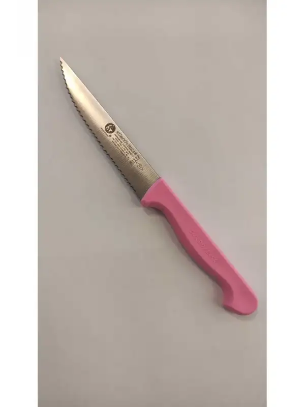 Sürdövbısa 61112 Lazer Kesim Tırtıklı Sebze Bıçağı Pembe
