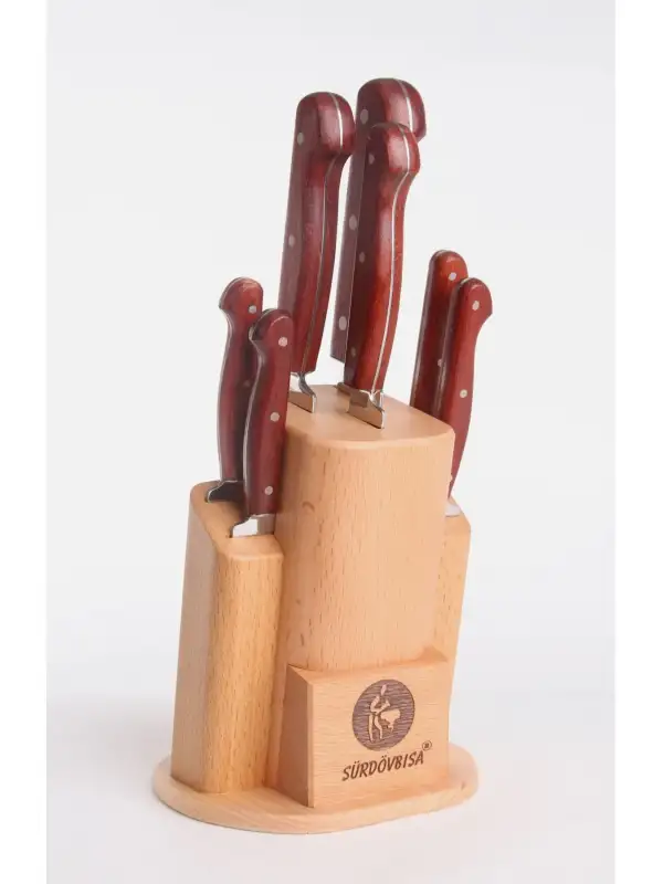 Sürdövbısa 61350 7li El Yapımı Ahşap Sap Mutfak Seti