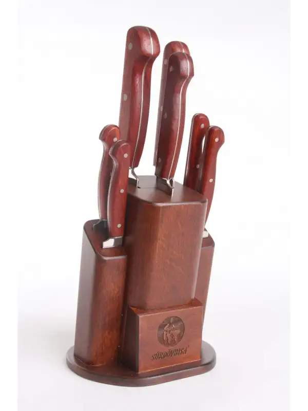 Sürdövbısa 61350 7li El Yapımı Ahşap Sap Mutfak Seti