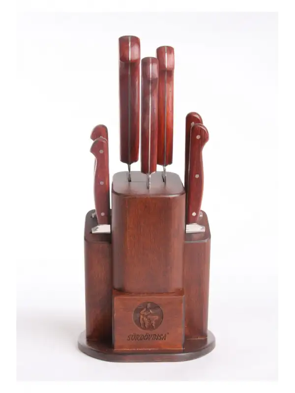 Sürdövbısa 61350 7li El Yapımı Ahşap Sap Mutfak Seti