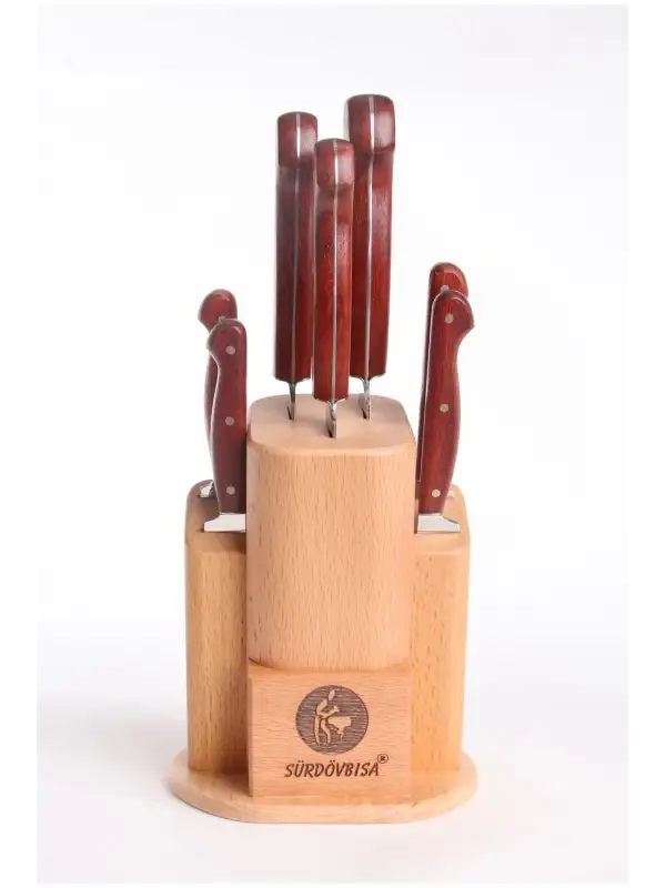 Sürdövbısa 61350 7li El Yapımı Ahşap Sap Mutfak Seti