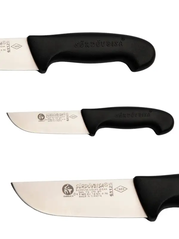 Sürdövbisa F61125 Pilastik Pimsiz Sap Kasap Bıçağı (Deri Yüzme)