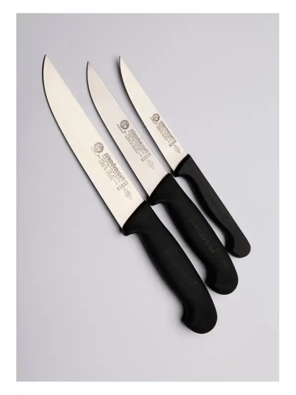 Sürdövbisa 3lü Siyah Mutfak Seti Plastik Sap