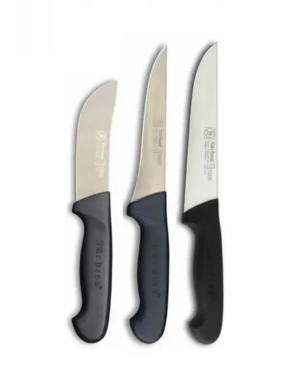 Sürmene 3 Parça Kurban Bıçak Seti Yüzme Soyma Doğrama