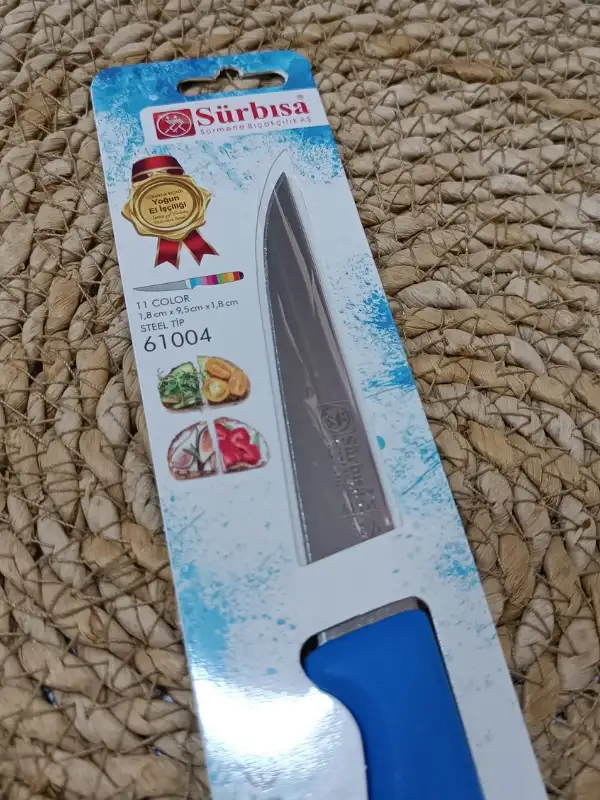 Sürmene 61004 Mutfak Bıçağı (9,50 Cm) Koyu Mavi