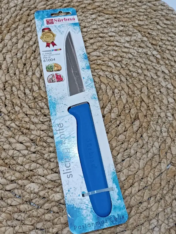 Sürmene 61004 Mutfak Bıçağı (9,50 Cm) Koyu Mavi